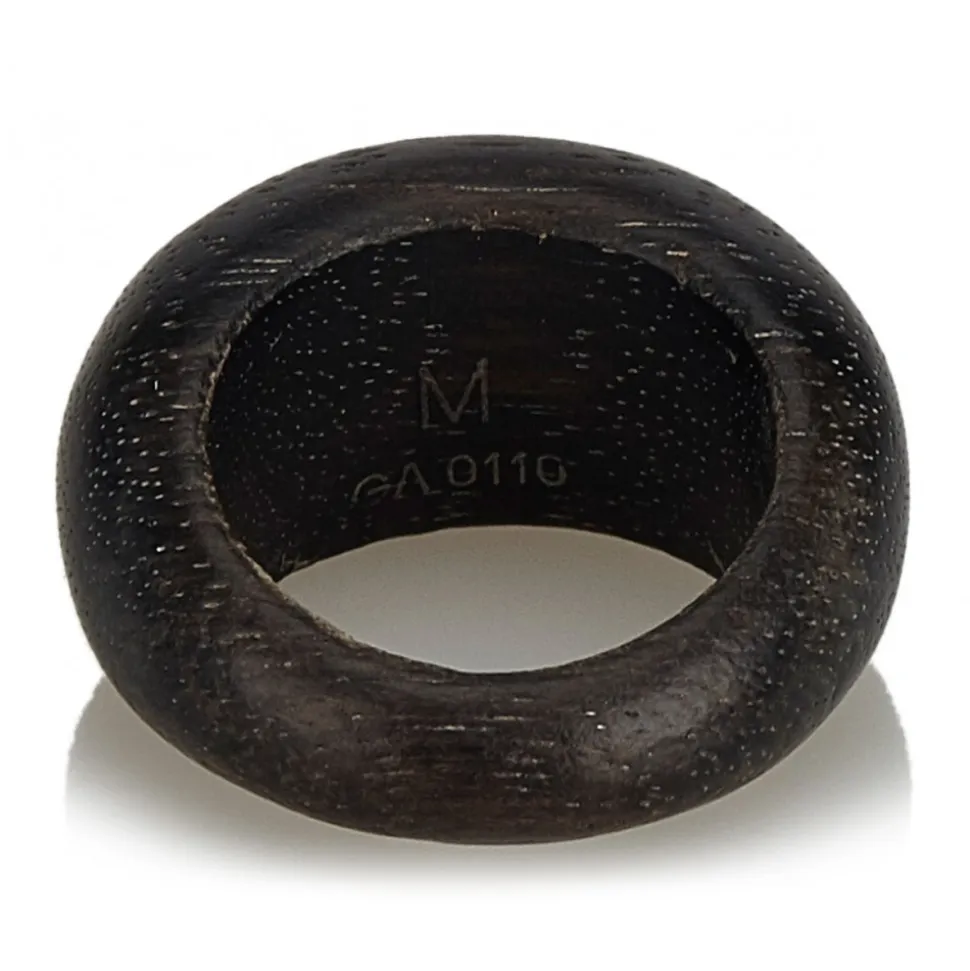 Louis Vuitton Vintage - Wood Silvania Ring - Brown Gold - Wood - LV Ring - Luxury High Quality - Avvenice