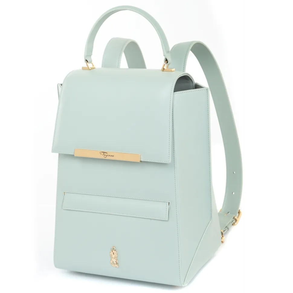 Maison Fagiano - Calf Leather - Mint - Artisan Backpack Bag - New Sport Exclusive Collection - Luxury - Handmade in Italy - Avvenice