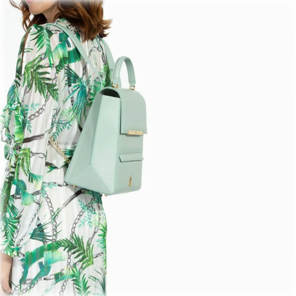 Maison Fagiano - Calf Leather - Mint - Artisan Backpack Bag - New Sport Exclusive Collection - Luxury - Handmade in Italy - Avvenice
