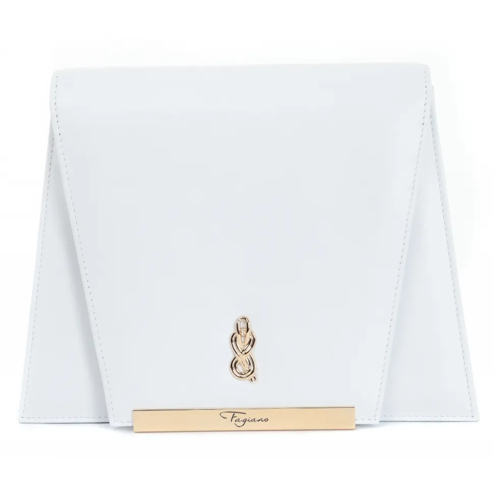 Maison Fagiano - Calf Leather - Optic White - Artisan Bag - New Evening Exclusive Collection - Luxury - Handmade in Italy - Avvenice