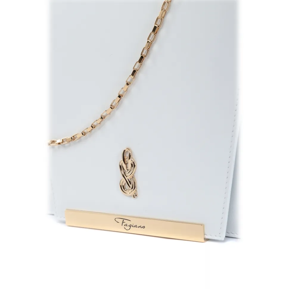 Maison Fagiano - Calf Leather - Optic White - Artisan Bag - New Evening Exclusive Collection - Luxury - Handmade in Italy - Avvenice