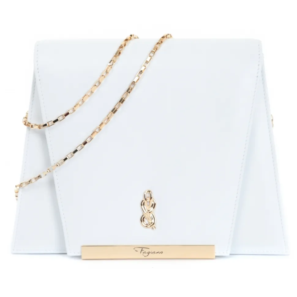 Maison Fagiano - Calf Leather - Optic White - Artisan Bag - New Evening Exclusive Collection - Luxury - Handmade in Italy - Avvenice