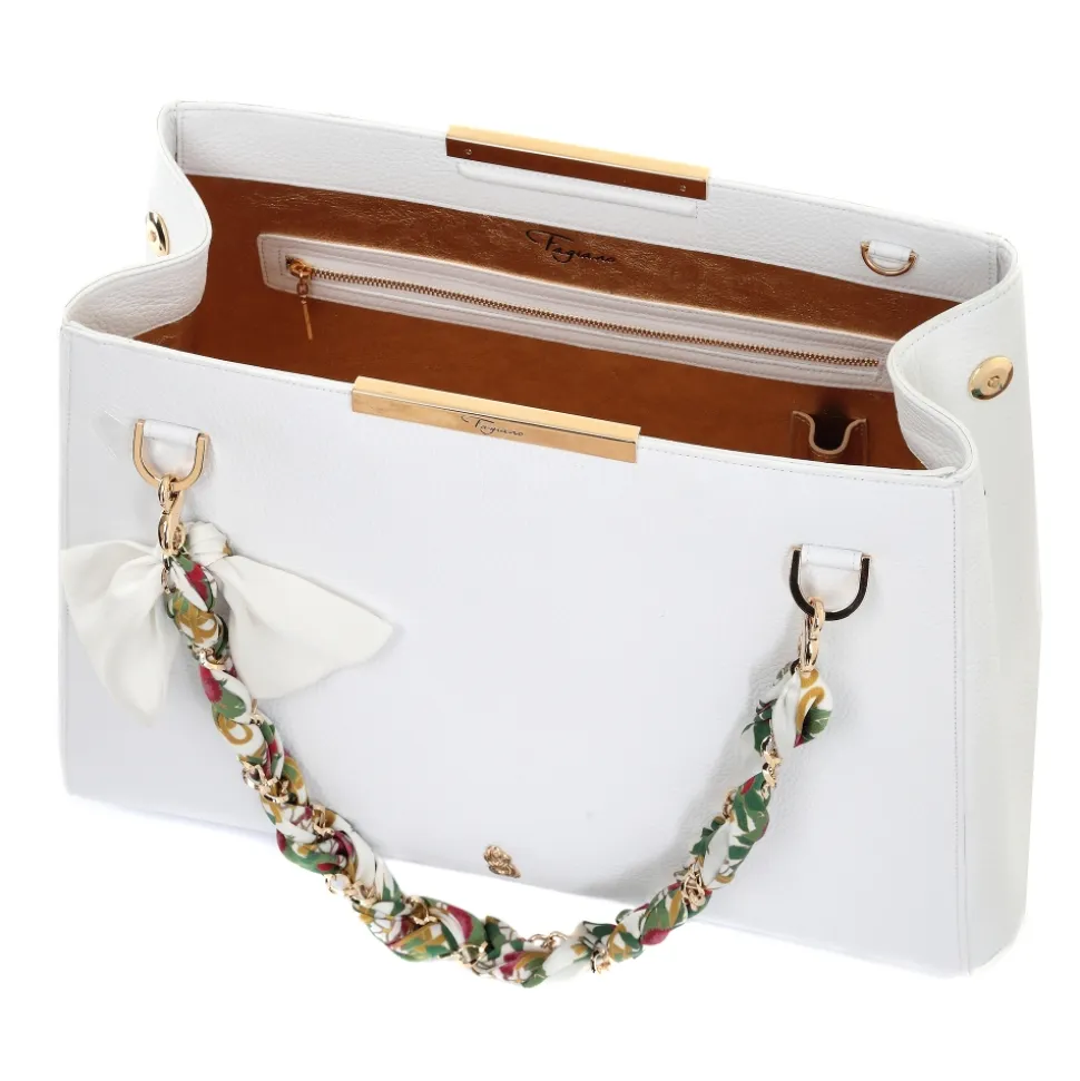 Maison Fagiano - Deerskin Leather - Optic White - Artisan Bag - New Work Exclusive Collection - Luxury - Handmade in Italy - Avvenice