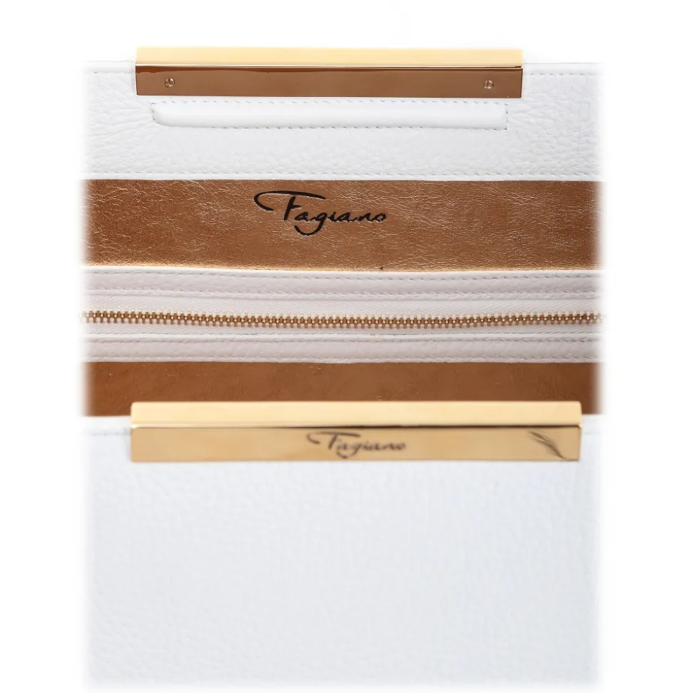 Maison Fagiano - Deerskin Leather - Optic White - Artisan Bag - New Work Exclusive Collection - Luxury - Handmade in Italy - Avvenice