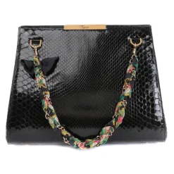 Maison Fagiano - Python Leather - Black - Artisan Bag - New Work Exclusive Collection - Luxury - Handmade in Italy - Avvenice