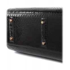 Maison Fagiano - Python Leather - Black - Artisan Bag - New Work Exclusive Collection - Luxury - Handmade in Italy - Avvenice