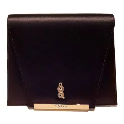 Maison Fagiano - Silk - Black - Artisan Bag - New Evening Exclusive Collection - Luxury - Handmade in Italy - Avvenice