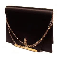 Maison Fagiano - Silk - Black - Artisan Bag - New Evening Exclusive Collection - Luxury - Handmade in Italy - Avvenice