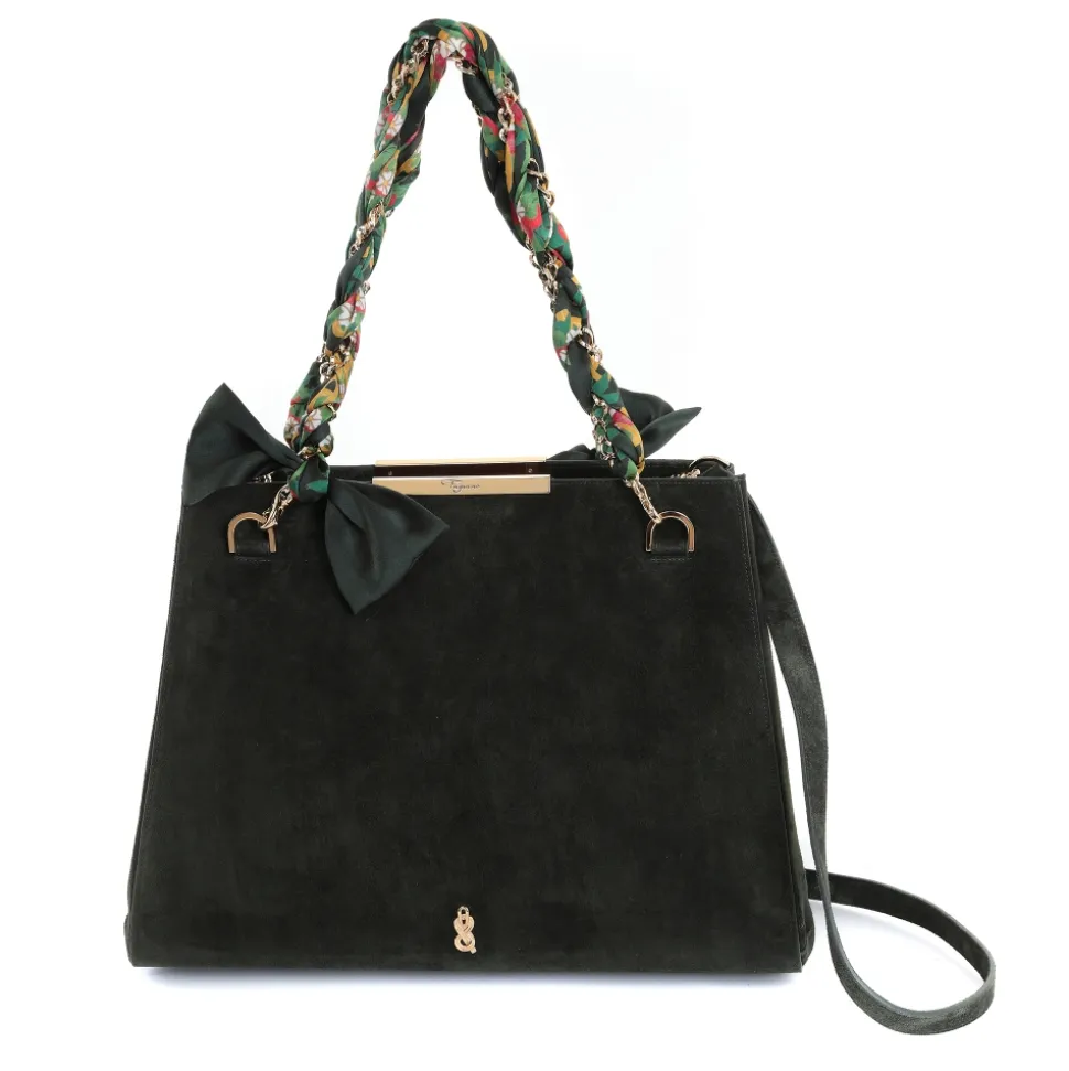 Maison Fagiano - Suede Leather - Khaki - Artisan Bag - New Work Exclusive Collection - Luxury - Handmade in Italy - Avvenice