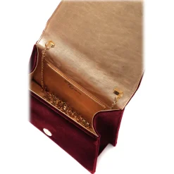 Maison Fagiano - Velvet - Bordeaux - Artisan Bag - New Evening Exclusive Collection - Luxury - Handmade in Italy - Avvenice