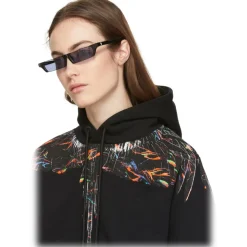 Marcelo Burlon - Black Linda Farrow Edition Cut-Out Sunglasses - County of Milan - Marcelo Burlon Eyewear - Avvenice