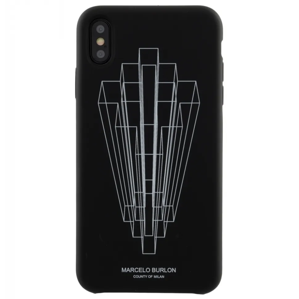 Marcelo Burlon - Black Logo Third Dimension RSD Cover - iPhone 11 Pro Max - Apple - County of Milan - Printed Case - Avvenice
