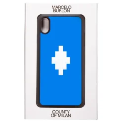 Marcelo Burlon - 3D Cross Blue Cover - iPhone XR - Apple - County of Milan - Printed Case - Avvenice