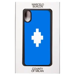 Marcelo Burlon - 3D Cross Blue Cover - iPhone X / XS - Apple - County of Milan - Printed Case - Avvenice