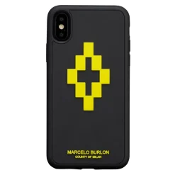 Marcelo Burlon - 3D Cross Yellow Cover - iPhone X / XS - Apple - County of Milan - Printed Case - Avvenice