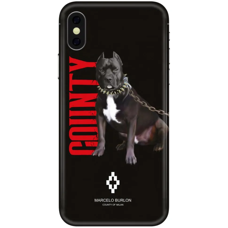 Marcelo Burlon - Dog Black Cover - iPhone X Max - Apple - County of Milan - Printed Case - Avvenice