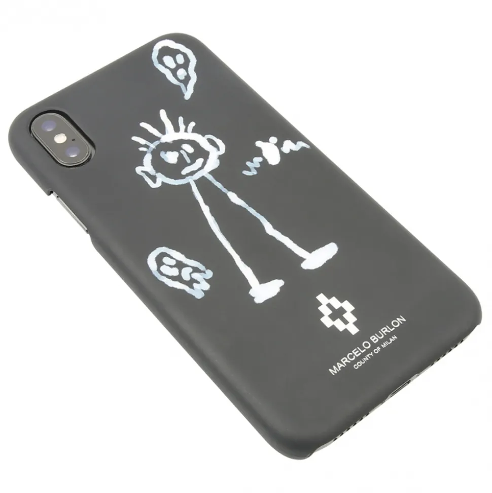 Marcelo Burlon - Kid Sketch Cover - iPhone XS Max - Apple - County of Milan - Printed Case - Avvenice