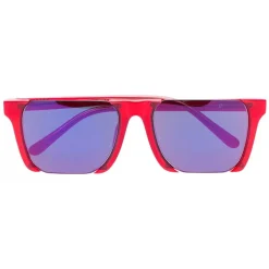 Marcelo Burlon - Red Square Linda Farrow Edition Cut-Out Sunglasses - County of Milan - Marcelo Burlon Eyewear - Avvenice