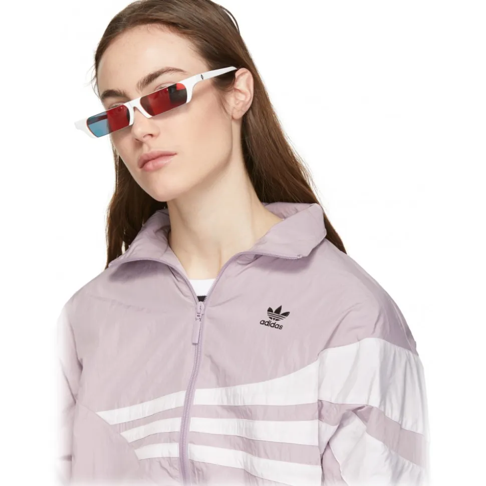 Marcelo Burlon - White Linda Farrow Edition Cut-Out Sunglasses - County of Milan - Marcelo Burlon Eyewear - Avvenice