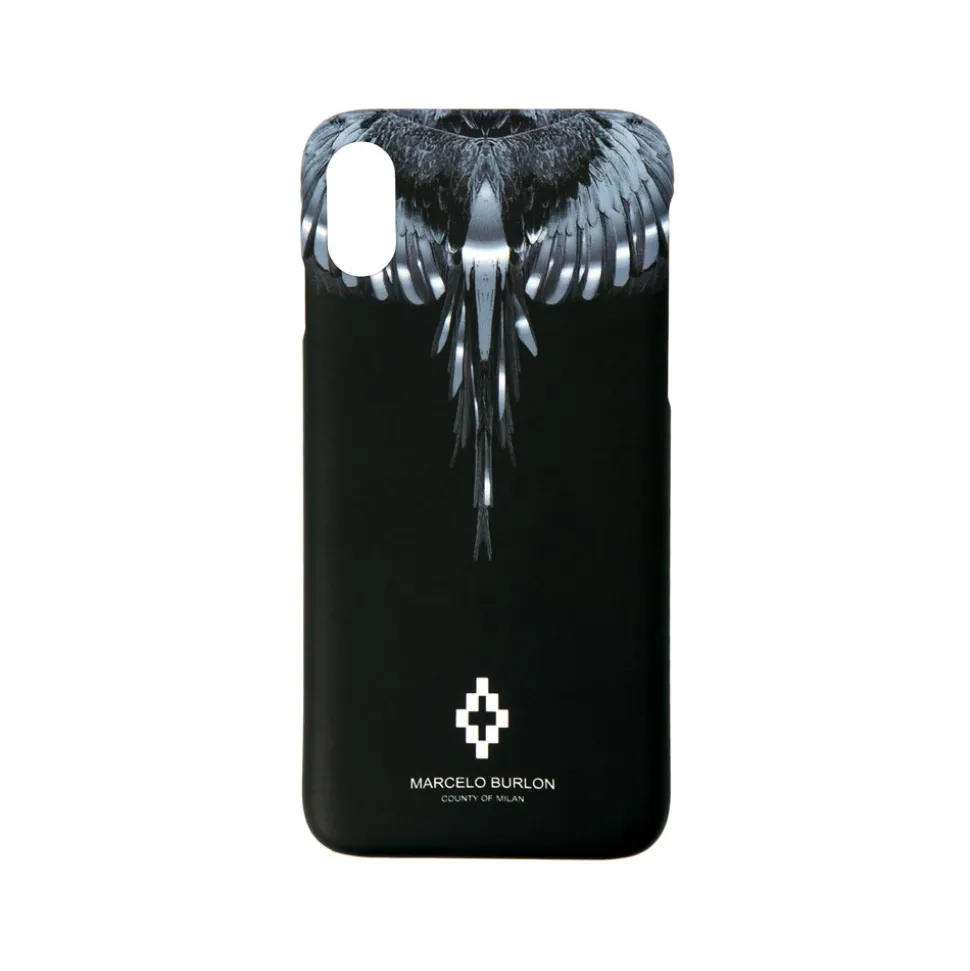 Marcelo Burlon - Wings Silver Cover - iPhone XS Max - Apple - County of Milan - Printed Case - Avvenice
