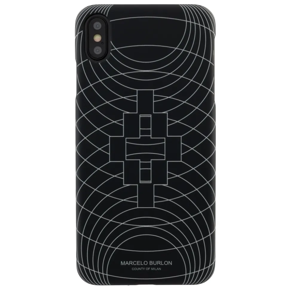 Marcelo Burlon - Wire Frame Black Cover - iPhone 11 - Apple - County of Milan - Printed Case - Avvenice