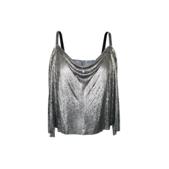 Margaux Avila - Birkin Top - Silver - Shirt - Made in Italy - Luxury Exclusive Collection - Avvenice