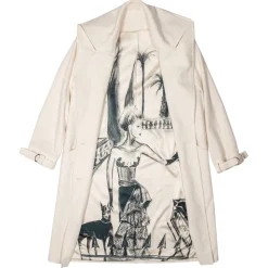 Margaux Avila - Coat - Black Ecru - Jacket - Made in Italy - Luxury Exclusive Collection - Avvenice