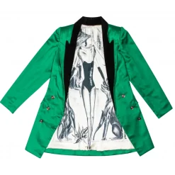 Margaux Avila - Coat - Green - Jacket - Made in Italy - Luxury Exclusive Collection - Avvenice