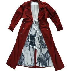 Margaux Avila - Coat - Red Brown - Jacket - Made in Italy - Luxury Exclusive Collection - Avvenice