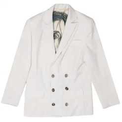 Margaux Avila - Coat - White Ivory - Jacket - Made in Italy - Luxury Exclusive Collection - Avvenice
