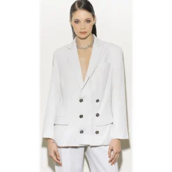 Margaux Avila - Coat - White Ivory - Jacket - Made in Italy - Luxury Exclusive Collection - Avvenice