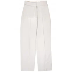 Margaux Avila - High Waistline Pants - White Ivory - Pants - Made in Italy - Luxury Exclusive Collection - Avvenice