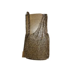 Margaux Avila - Moss Dress - Gold Black - Dress - Made in Italy - Luxury Exclusive Collection - Avvenice