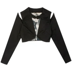 Margaux Avila - Sleeve Shirt - Black - Shirt - Made in Italy - Luxury Exclusive Collection - Avvenice