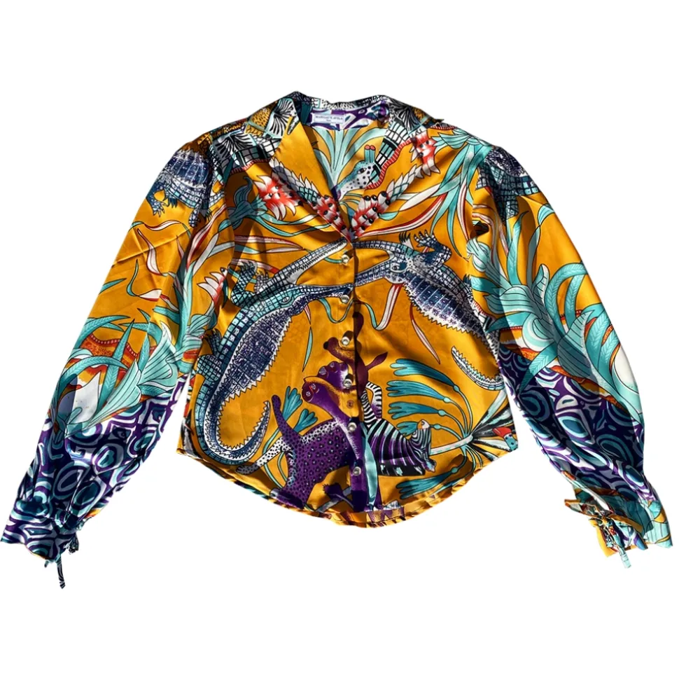 Margaux Avila - Sleeve Shirt - Mango - Shirt - Made in Italy - Luxury Exclusive Collection - Avvenice
