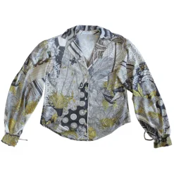 Margaux Avila - Sleeve Shirt - Grey - Shirt - Made in Italy - Luxury Exclusive Collection - Avvenice