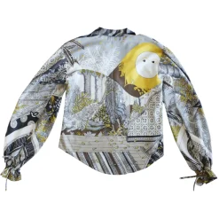 Margaux Avila - Sleeve Shirt - Grey - Shirt - Made in Italy - Luxury Exclusive Collection - Avvenice