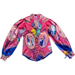 Margaux Avila - Sleeve Shirt - Pink - Shirt - Made in Italy - Luxury Exclusive Collection - Avvenice