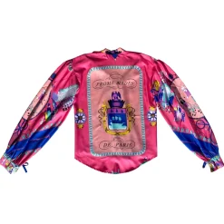 Margaux Avila - Sleeve Shirt - Pink - Shirt - Made in Italy - Luxury Exclusive Collection - Avvenice