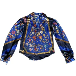 Margaux Avila - Sleeve Shirt - Blue - Shirt - Made in Italy - Luxury Exclusive Collection - Avvenice