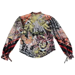 Margaux Avila - Sleeve Shirt - Red Black - Shirt - Made in Italy - Luxury Exclusive Collection - Avvenice