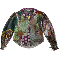 Margaux Avila - Sleeve Shirt - Emeraude - Shirt - Made in Italy - Luxury Exclusive Collection - Avvenice