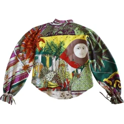 Margaux Avila - Sleeve Shirt - Emeraude - Shirt - Made in Italy - Luxury Exclusive Collection - Avvenice