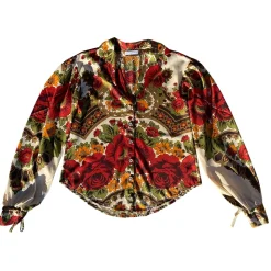 Margaux Avila - Sleeve Shirt - Creme Red - Shirt - Made in Italy - Luxury Exclusive Collection - Avvenice