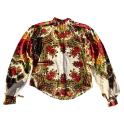 Margaux Avila - Sleeve Shirt - Creme Red - Shirt - Made in Italy - Luxury Exclusive Collection - Avvenice