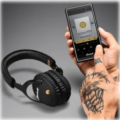 Marshall - Monitor Bluetooth - Black - Bluetooth Wireless Headphones - Iconic Classic Premium High Quality Headphones - Avvenice