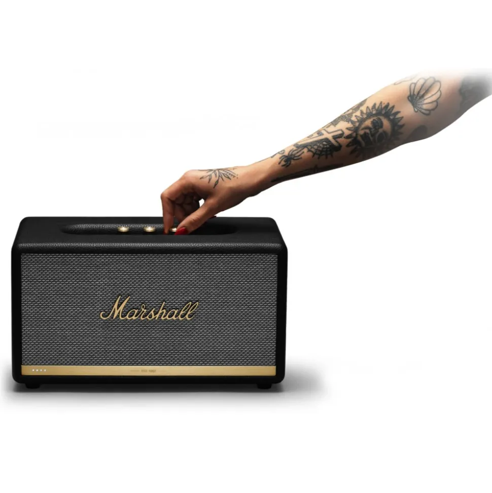 Marshall - Stanmore II - Voice Google - Black - Bluetooth Speaker - Iconic Classic Premium High Quality Speaker - Avvenice