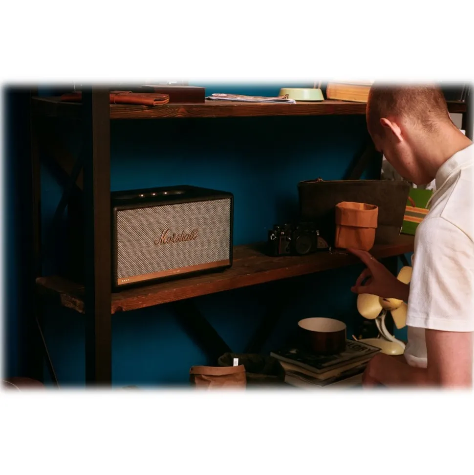Marshall - Stanmore II - Voice Google - Black - Bluetooth Speaker - Iconic Classic Premium High Quality Speaker - Avvenice