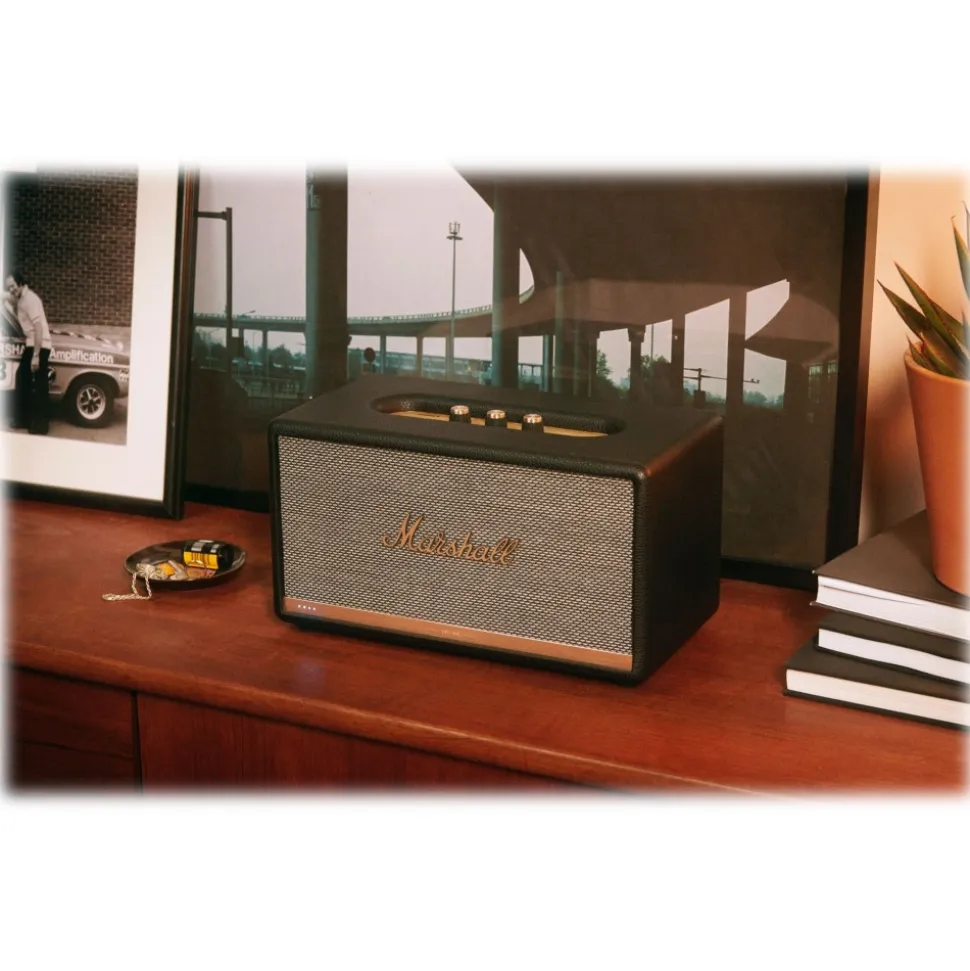 Marshall - Stanmore II - Voice Google - Black - Bluetooth Speaker - Iconic Classic Premium High Quality Speaker - Avvenice
