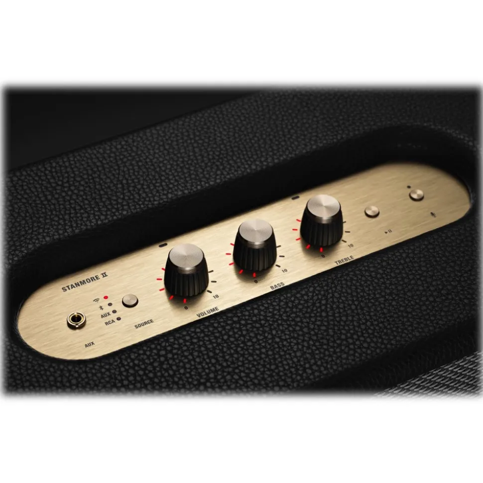 Marshall - Stanmore II - Voice Google - Black - Bluetooth Speaker - Iconic Classic Premium High Quality Speaker - Avvenice